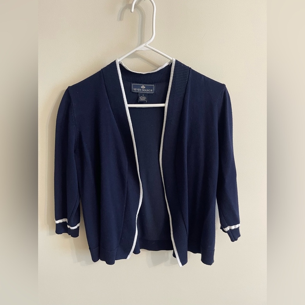 Women’s Navy Crops Cardigan Size S